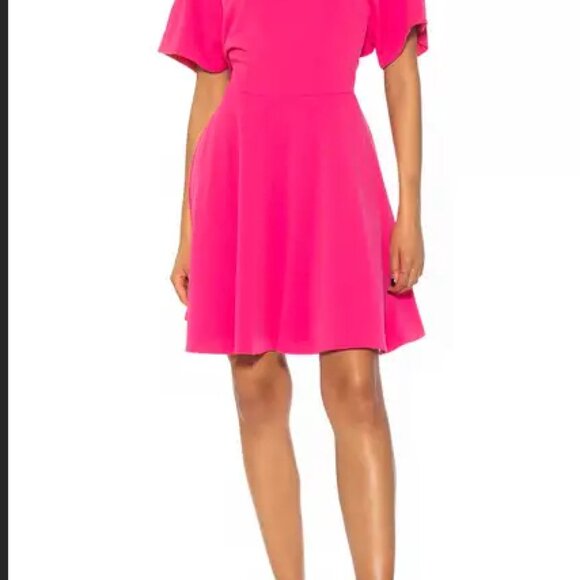 Alexia Admor Dresses & Skirts - Alexia Admor Autumn Mock Neck hot pink a-line mini dress size XL - NWT